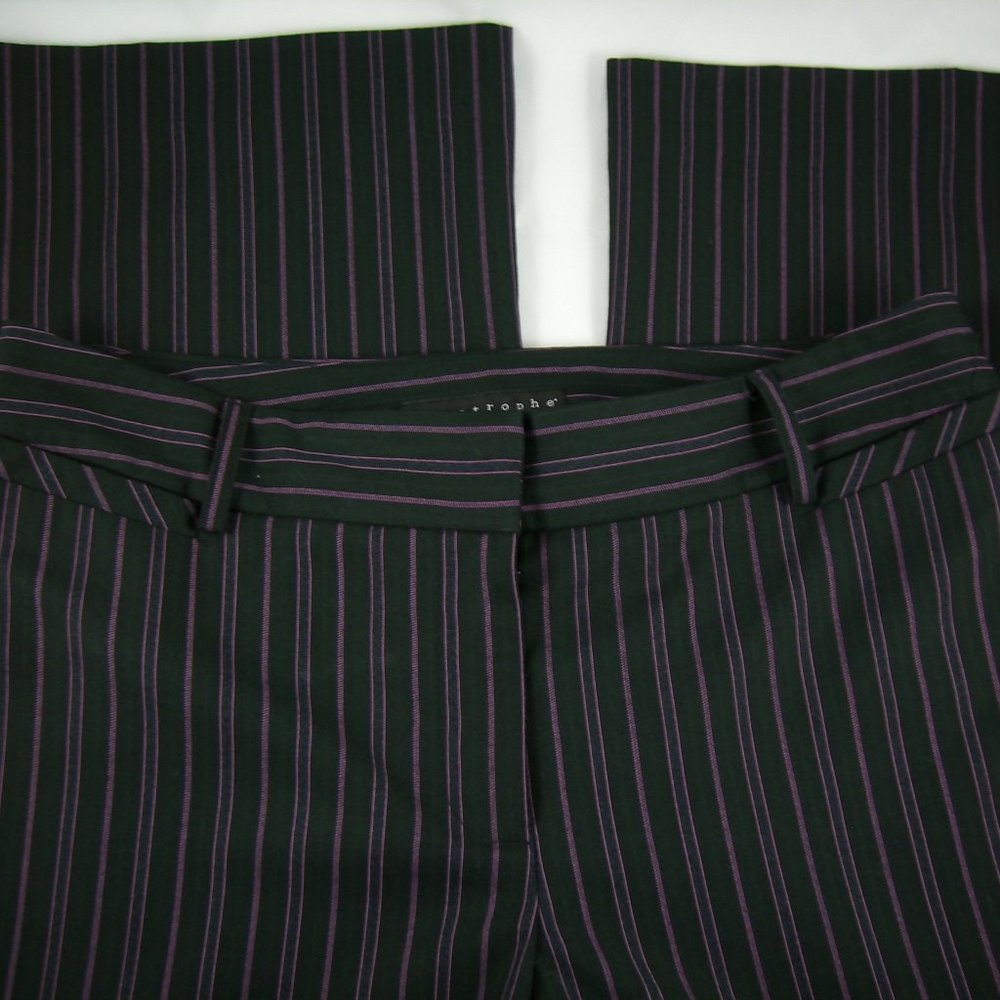Apostrophe Black Striped Pants - Size 4
